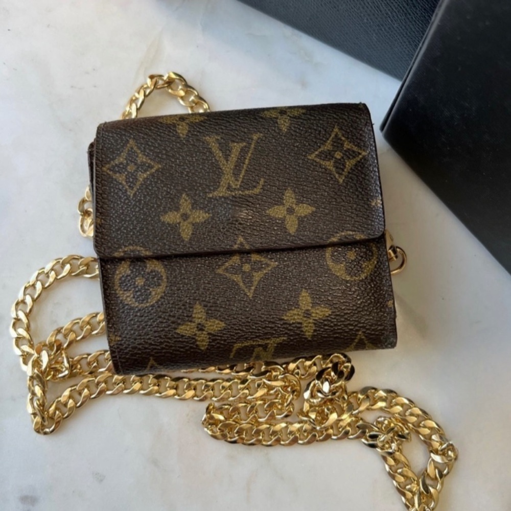 Louis Vuitton Elise Trifold Wallet transformed into 4 way bag! - Picture 2 of 12